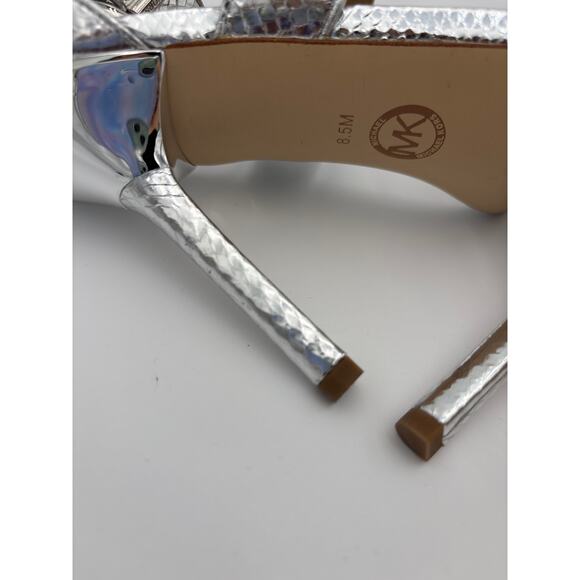 MICHAEL Michael Kors Amal Snakeskin Ankle Strap Sandals Size 8.5 - Picture 6 of 8